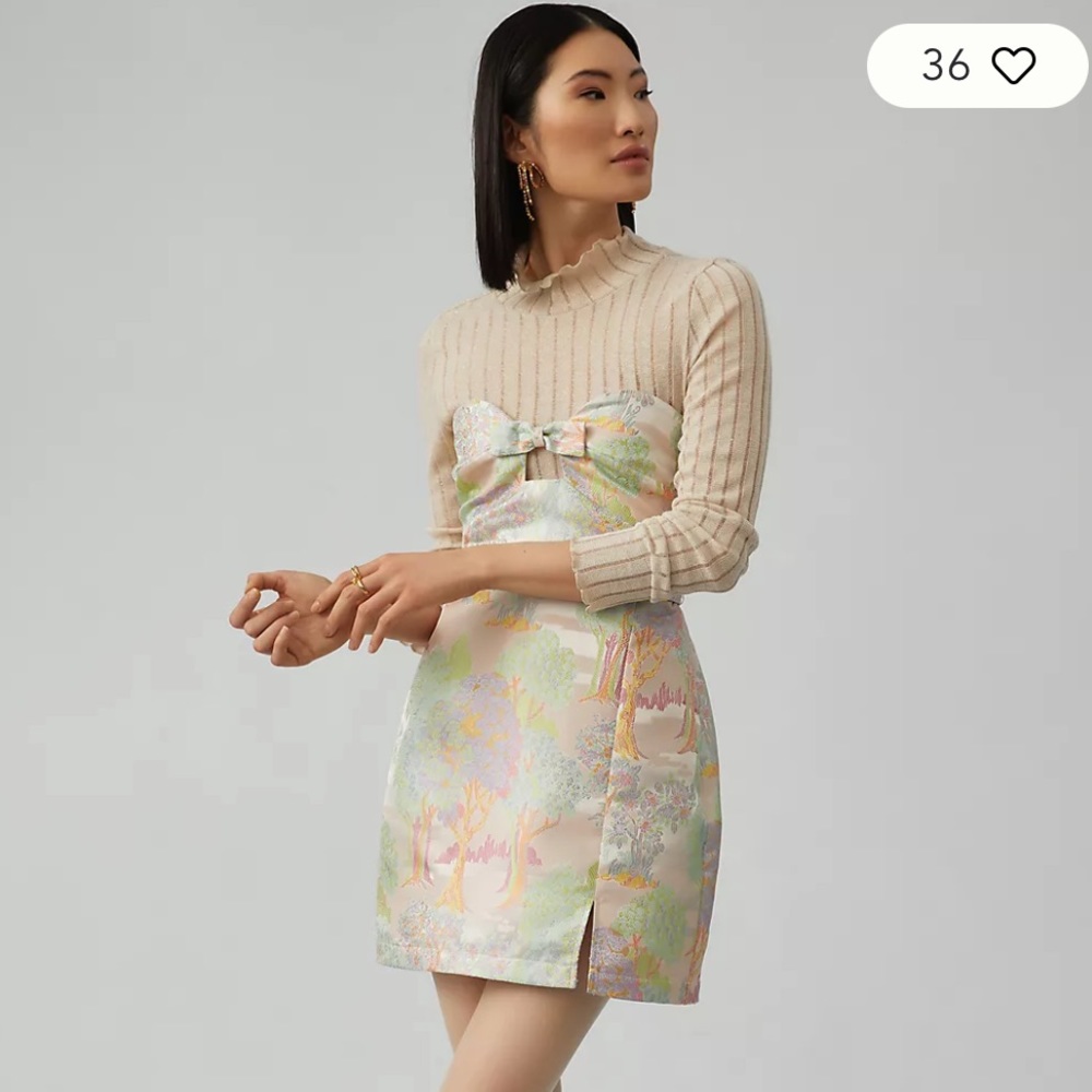 ✨FLASH SALE  Anthropologie Maeve Strapless Mini Bow Dress